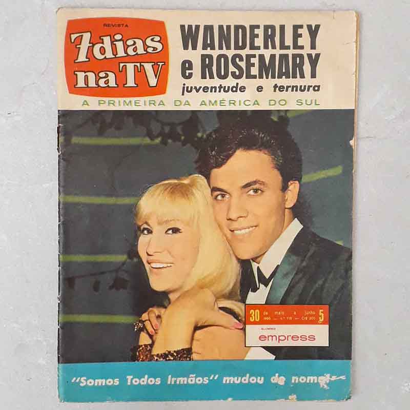 Revista 7 Dias na TV nº 718 Ano 1966 Wanderley e Rosemary