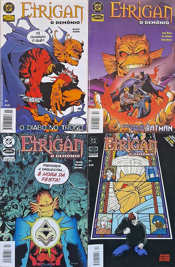 Etrigan o Demônio. Minissérie Completa 4 Volumes.  Revistas em Quadrinhos. Gibis. Séries Completas. 