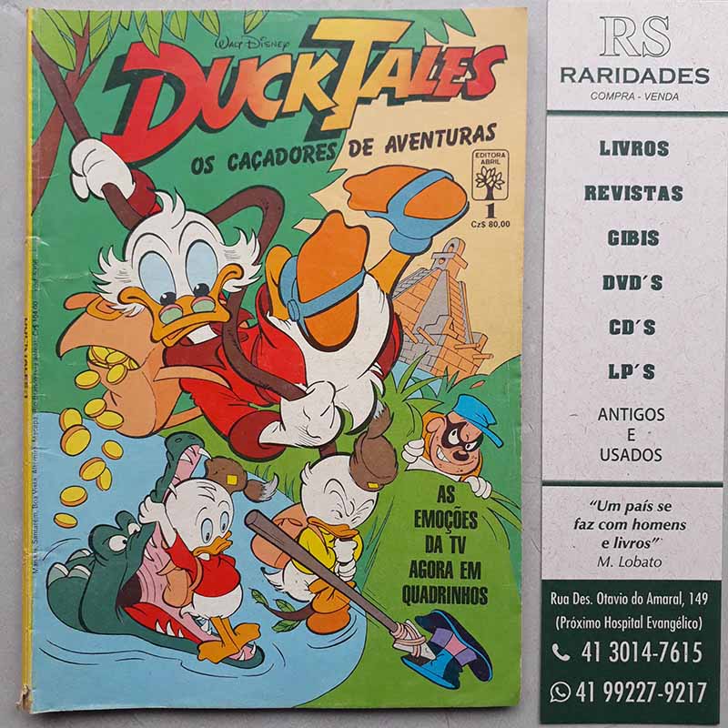 Ducktales Os Caçadores de Aventuras Nº 1 Editora Abril