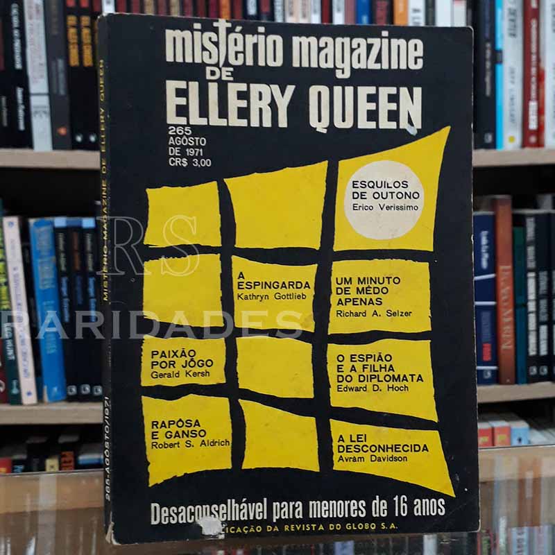 Mistério Magazine Ellery Queen nº 265 Agosto/1971