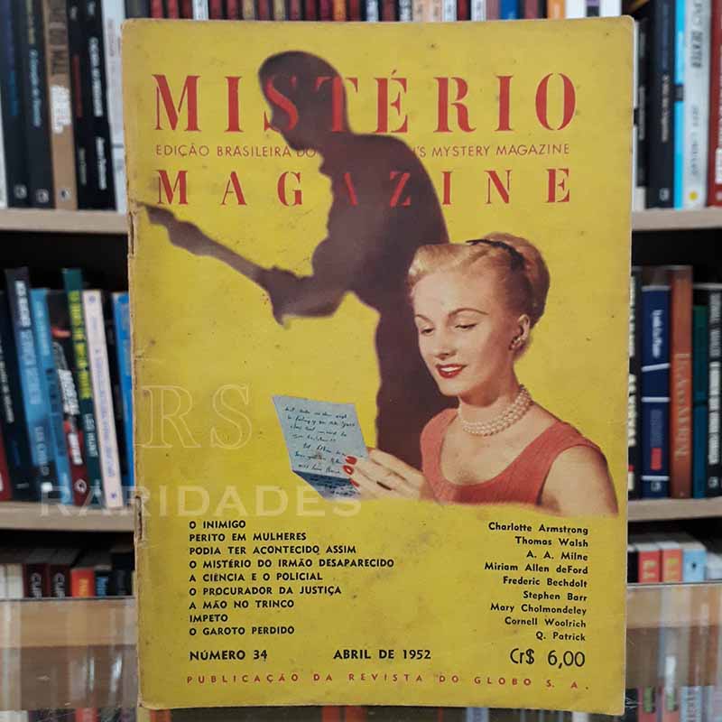 Mistério Magazine Ellery Queen nº 34 Abril/1952