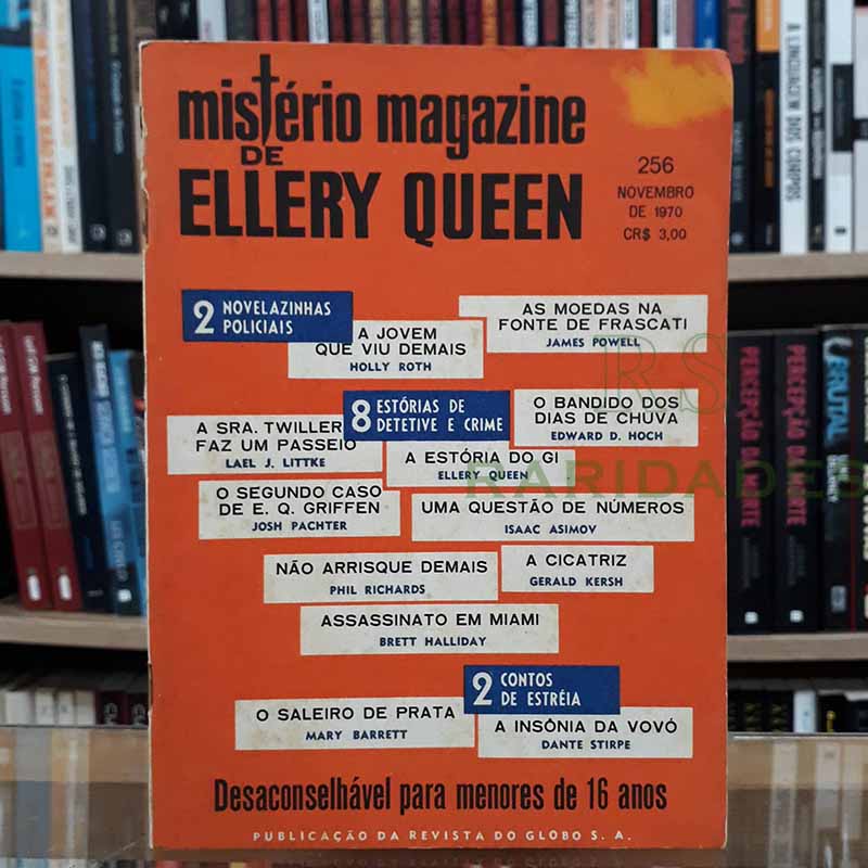 Mistério Magazine Ellery Queen nº 256 Novembro/1970