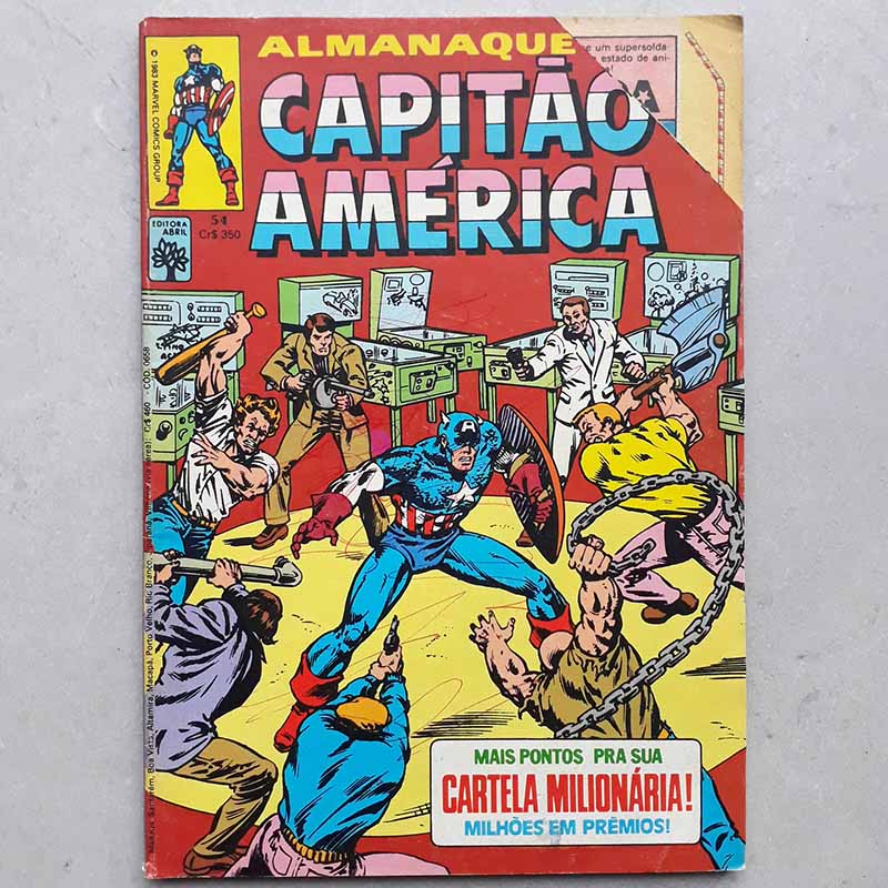 Almanaque Capitão América (Abril) nº 54 Ano 1983 O Gosto Amargo da Vingança