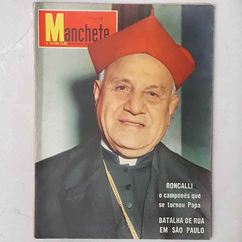 Revista Manchete N.º 343 Novembro/1958 Papa João XXIII