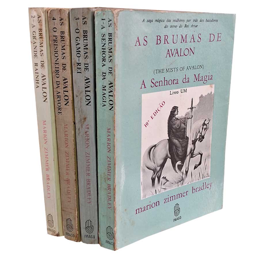 As Brumas de Avalon. Série completa com 4 livros.  Autor: Marion Zimmer Bradley.  Livros Usados.  Editora: Imago.  Ano de Edição: 1985-1986. 