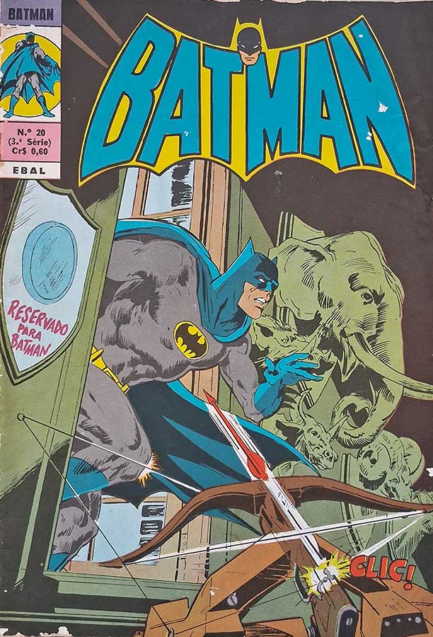 Batman 3ª Série Número 20.   Gibis antigos. Revistas em Quadrinhos.  Editora: EBAL.  Ano de Edição: Junho/1971. 