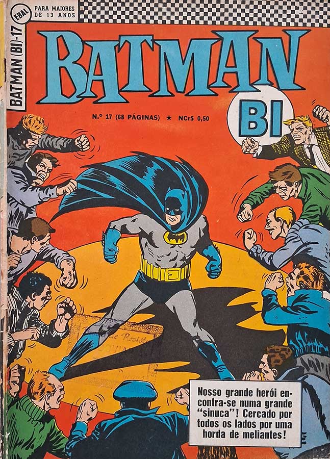 Batman Bi 1ª Série Número 17.   Gibis antigos. Revistas em Quadrinhos.  Editora: EBAL.  Edição: Dezembro/1967-Janeiro/1968. 