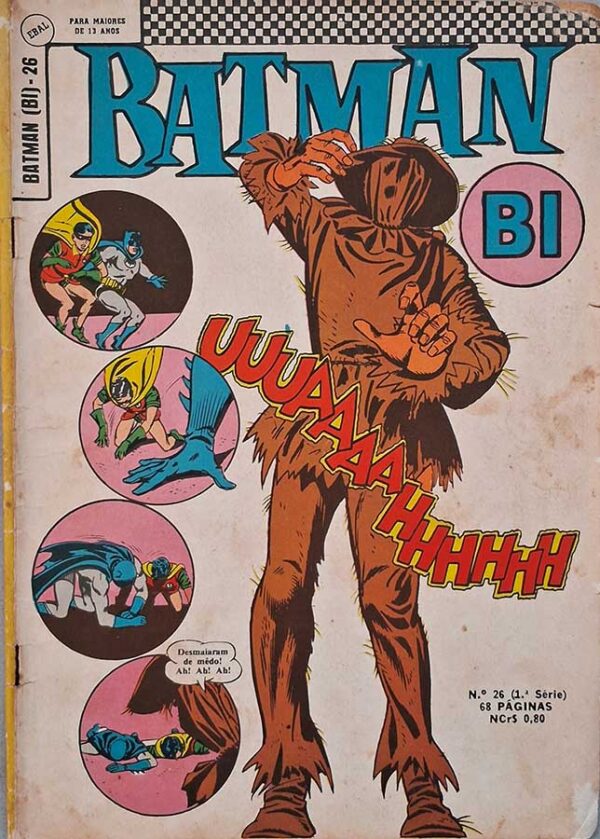 Batman Bi 1ª Série Número 26.   Gibis antigos. Revistas em Quadrinhos.  Editora: EBAL.  Edição: Junho-Julho/1969. 