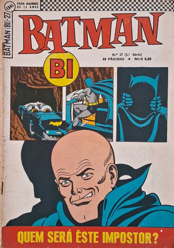 Batman Bi 1ª Série Número 27.   Gibis antigos. Revistas em Quadrinhos.  Editora: EBAL.  Edição: Agosto-Setembro/1969. 