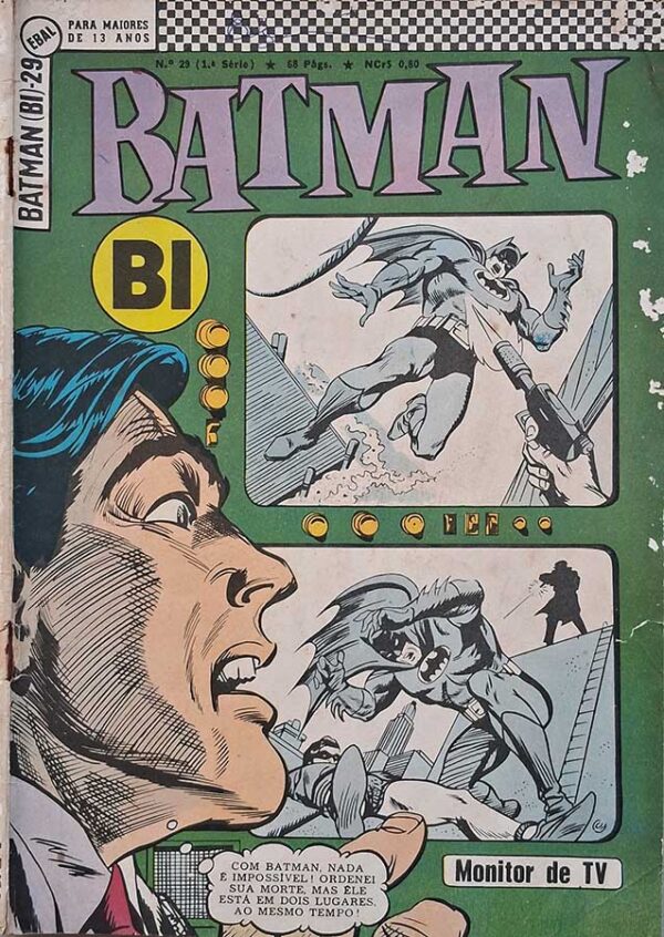 Batman Bi 1ª Série Número 29.   Gibis antigos. Revistas em Quadrinhos.  Editora: EBAL.  Edição: Dezembro/1969 Janeiro/1970. 