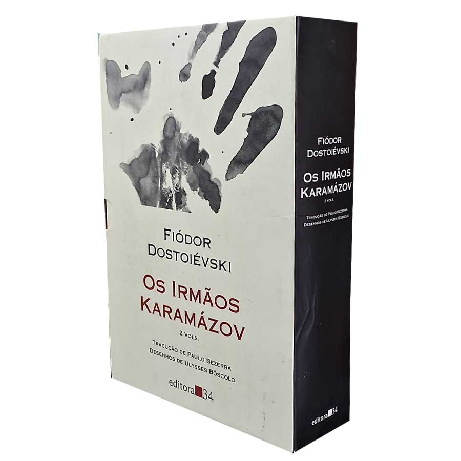 Box Os Irmãos Karamázov.  Obra completa em dois volumes.  Autor: Fiódor Dostoiévski.  Livros Usados. Livros em box.  Editora: 34. 