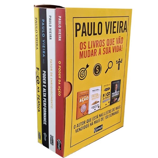 Box Paulo Vieira, 4 livros.