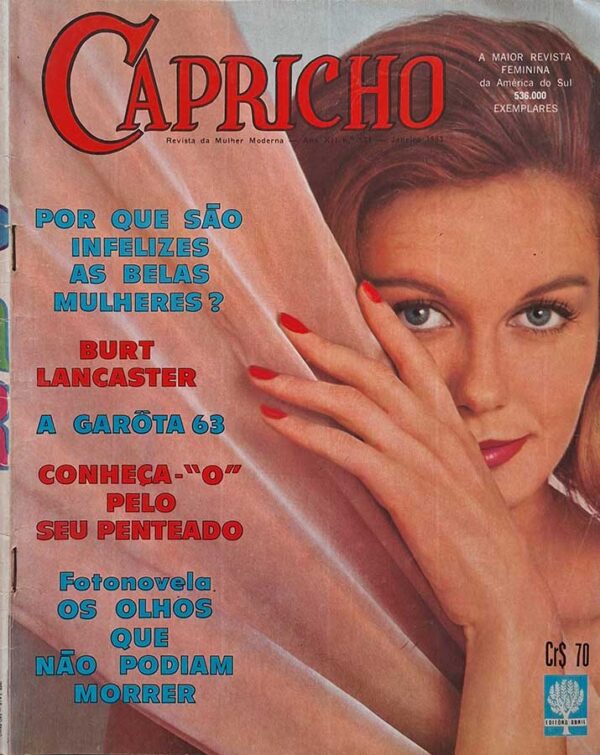 Revista Capricho número 131.   Revistas antigas de fotonovelas.  Editora:  Abril.  Edição: Janeiro/1963. 