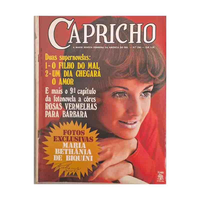 Revista CAPRICHO Nº 250 (Fotonovelas) Anos 1970 Maria Bethânia, Marga Mason, Maysa