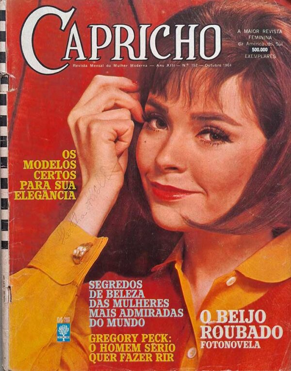 Revista Capricho número 152.   Revistas antigas de fotonovelas. Editora:  Abril.  Edição: Outubro/1964. 