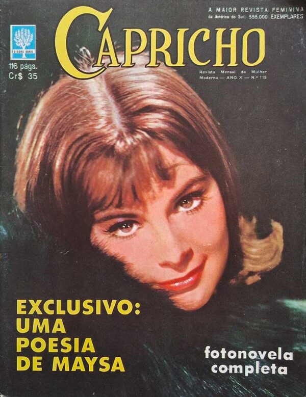 Revista Capricho número 115.   Revistas antigas de fotonovelas. Editora:  Abril.  Edição: Fevereiro/1961. 