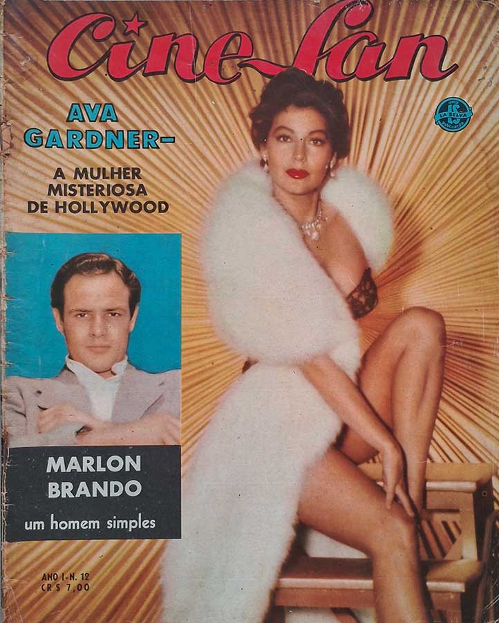 Cine-Fan número 12.   Revistas antigas de cinema. Capa com Milton Rodrigues e Norma Blum.  Editora:  La Selva.  Edição: Junho/1956. 