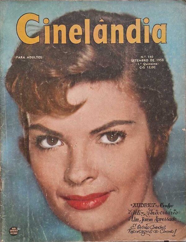 Cinelândia número 140.   Revistas antigas de cinema. Capa com Milton Rodrigues e Norma Blum.  Editora:  Rio Gráfica Editora.  Edição: Setembro/1958. 