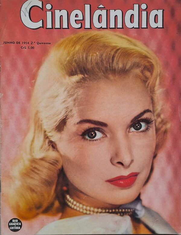 Cinelândia número 39.   Revistas antigas de cinema. Capa com Janet Leigh.  Editora:  Rio Gráfica Editora.  Edição: Junho/1954. 