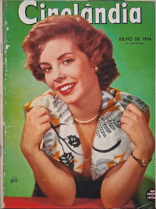 Cinelândia número 41.   Revistas antigas de cinema. Capa com Ana Beatriz.  Editora:  Rio Gráfica Editora.  Edição: Julho/1954. 