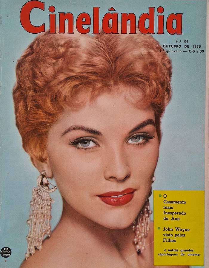 Cinelândia número 94.   Revistas antigas de cinema. Capa com Debra Paget.  Editora:  Rio Gráfica Editora.  Edição: Outubro/1956. 