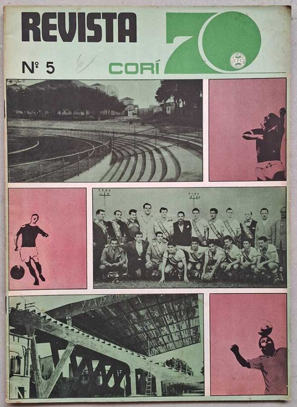 Revista Cori 70 número 5.   Revistas antigas de futebol e esportes. Revista sobre o Coritiba Football Club. Editora:  Impressora Paranaense. 