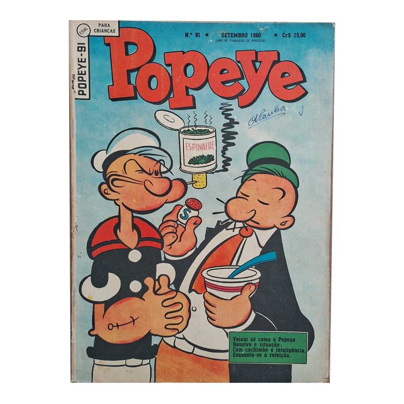 Popeye 1ª Série Nr 91 Ebal Setembro/1960