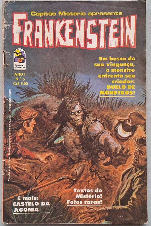 Gibi/Hq Frankenstein Número 5.   Gibis antigos. Revistas em Quadrinhos. Contem o poster na folha central. 