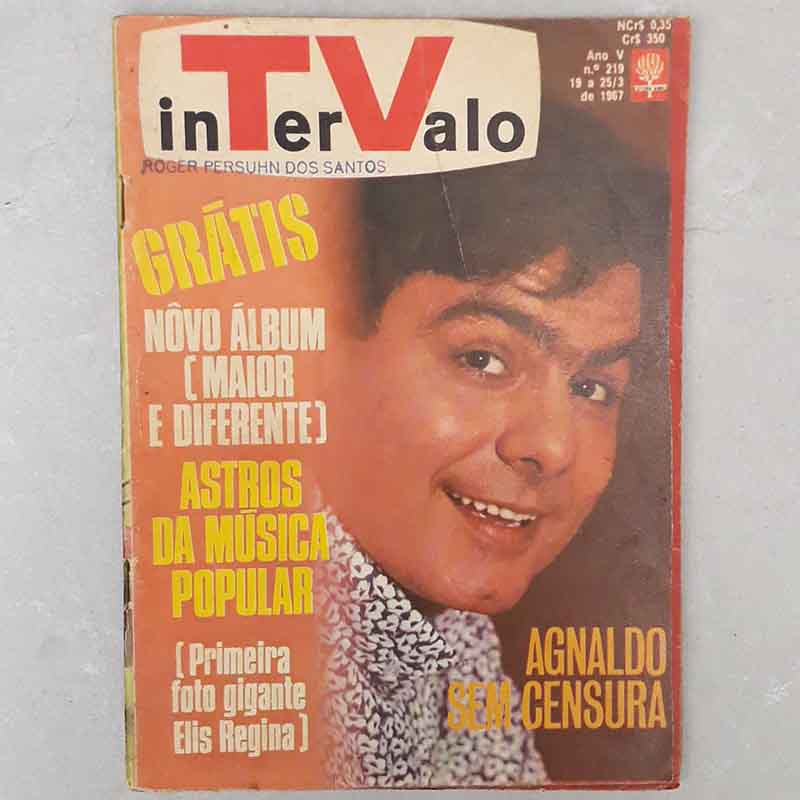 Imagem Revista Intervalo N.º 219 Março/1967 Capa Agnaldo Rayol