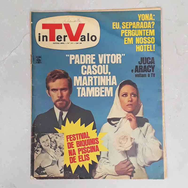 Revista Intervalo N.º 410 Ano 1970 Capa Francisco Cuoco, Dina Sfat