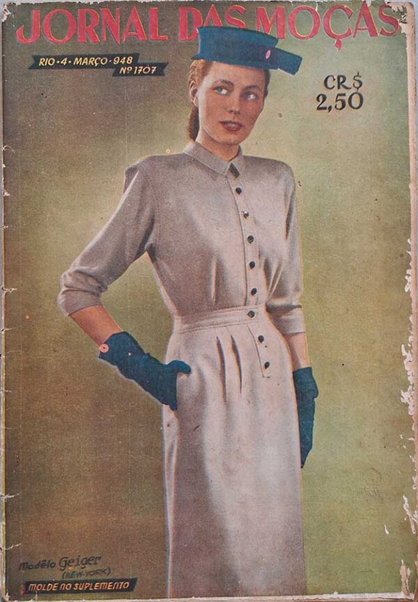 Jornal das Moças número 1707.   Revistas antigas de moda. Atenção: não contem o suplemento com molde.  Editora: Empresa Jornal das Moças.  Edição: 04/03/1948. 
