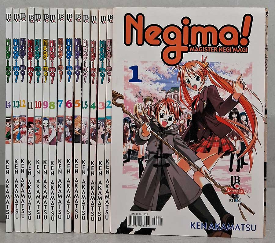 Negima Magister Negi Magi: Coleção Completa 15 Volumes – Ken Akamatsu/JBC