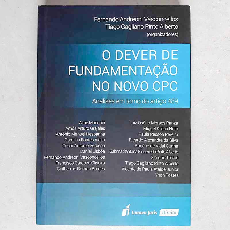 Imagem do livro O Dever de Fundamentação no Novo CPC. Análises em torno do artigo 489