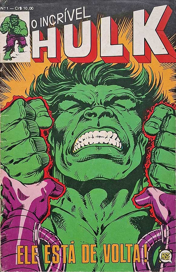 O Incrível Hulk da Rio Gráfica Editora. Coleção completa Nº 1 ao 48.  Gibis. Revistas em Quadrinhos.  Editora: RGE.  Ano de Edição: 1979  a 1982. 