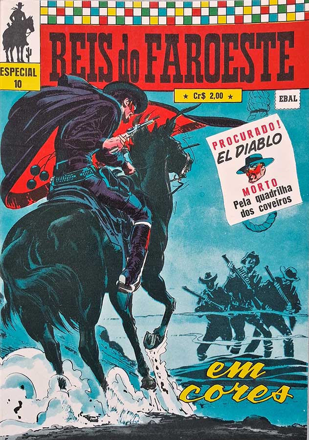 Reis do Faroeste em Cores Número 10.   Gibis antigos. Revistas em Quadrinhos.  Editora: EBAL.  Ano de Edição: Julho-Agosto/1973. 