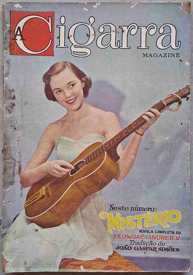 Revista A Cigarra número 191.  Revistas antigas de contos, reportagens e propagandas da época. O Mistério, uma novela completa de Leonidas Andreiev.  Editora: O Cruzeiro.  Edição: Fevereiro/1950.