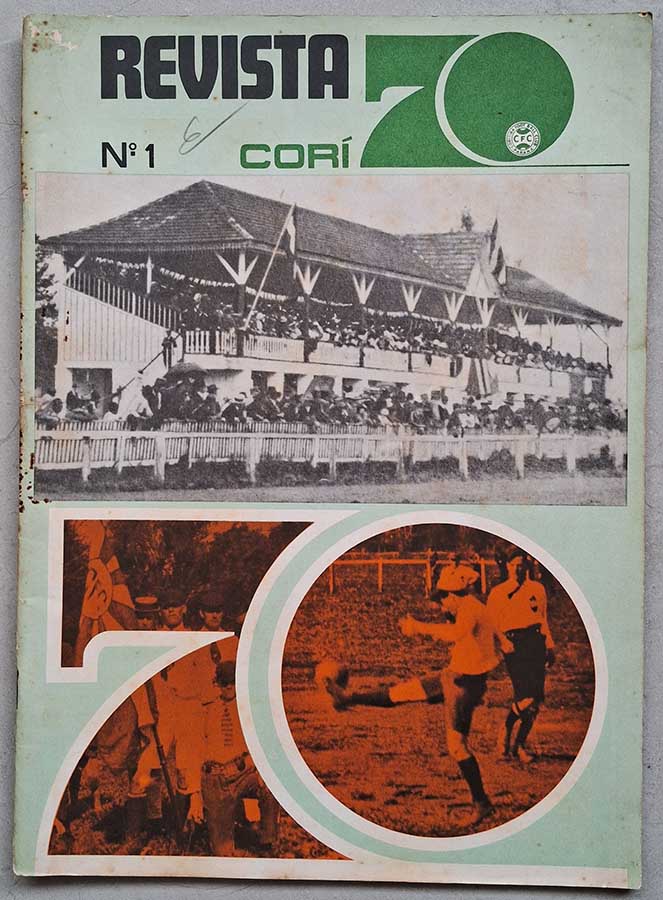 Revista Cori 70 número 1.   Revistas antigas de futebol e esportes. Revista sobre o Coritiba Football Club. Editora:  Impressora Paranaense. 