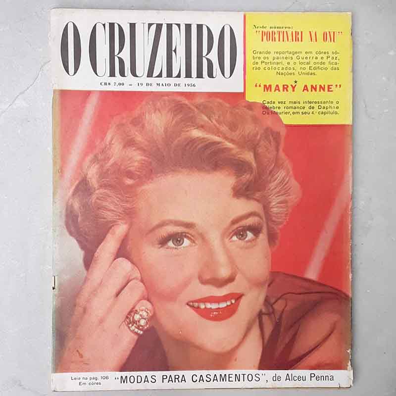 Revista O Cruzeiro 19/Maio/1956 Capa: Peggy Castle