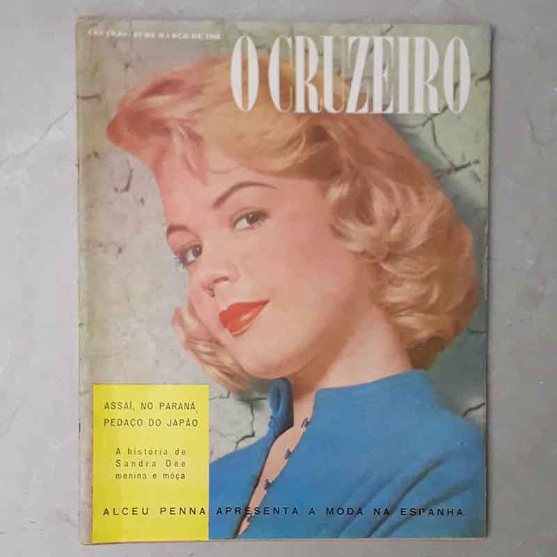 Imagem Revista O Cruzeiro Março/1958 Capa Sandra Dee