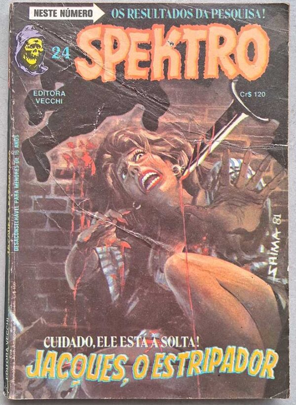 Gibi/Hq Spektro Número 24.   Gibis antigos. Revistas em Quadrinhos.  Editora: Vecchi.  Edição: Setembro/1981. 