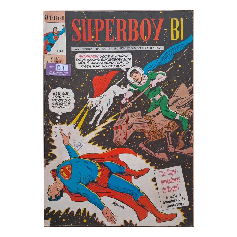 Superboy Bi 1ª Série Nr 59 Dezembro/1976-Janeiro/1977 Ebal