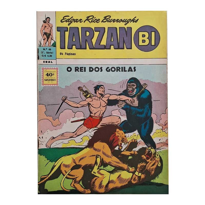 Tarzan Bi 1ª Série Nr 40 Julho-Agosto/1974 Ebal