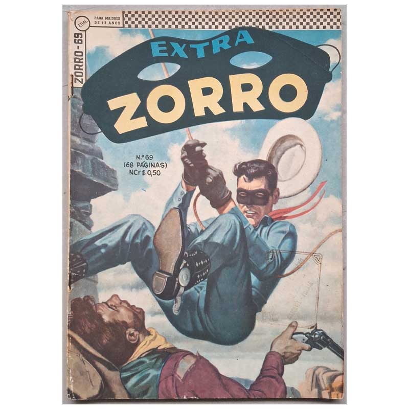 Zorro 2ª Série Nr 69 Extra Janeiro/1968 Ebal