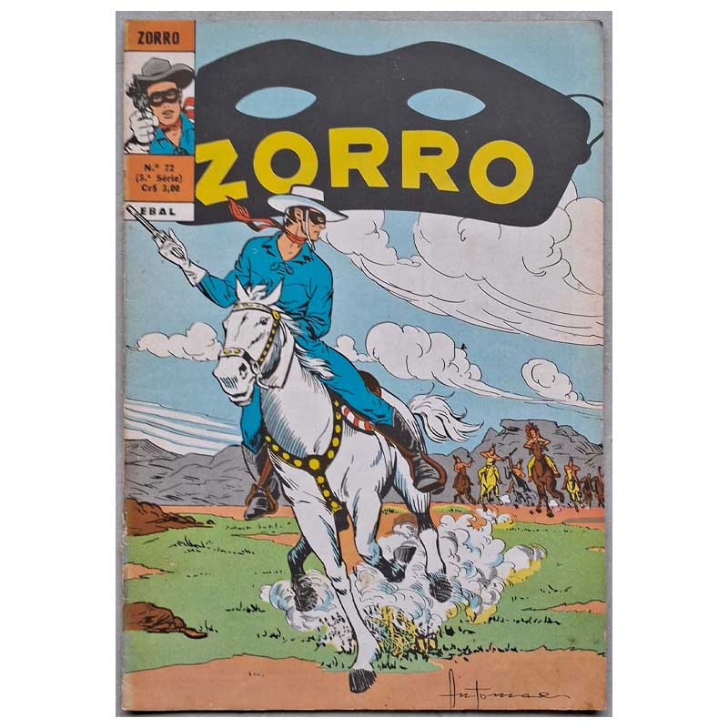 Zorro 3ª Série Ebal Nr 72 Agosto/1976