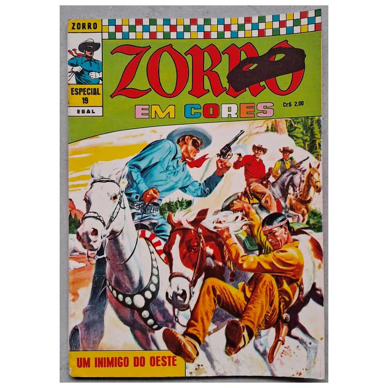 Zorro em Cores Nr 19 Novembro/1972 Ebal