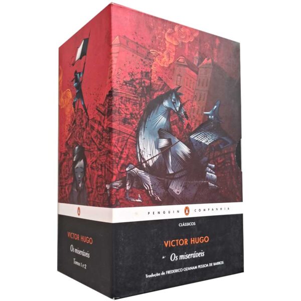 Box Os Miseráveis. Obra completa com dois volumes.  Autor: Victor Hugo.  Livros usados/seminovos.  Editora: Penguin; Companhia das Letras. 