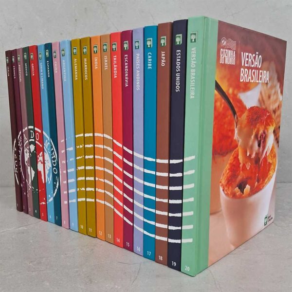 Coleção Cozinha do Mundo em 20 volumes.   Editor: Abril Coleções.  Livros usados/seminovos. Coleções completas. 