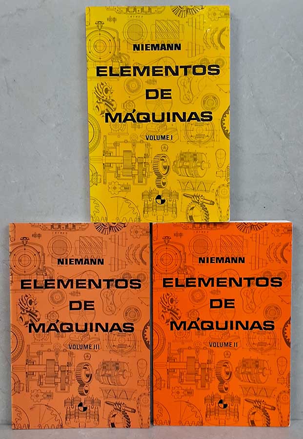 Elementos de Máquinas. 3 Volumes.   Autor: Gustav Niemann.  Livros usados/seminovos.   Editora: Edgard Blucher. 