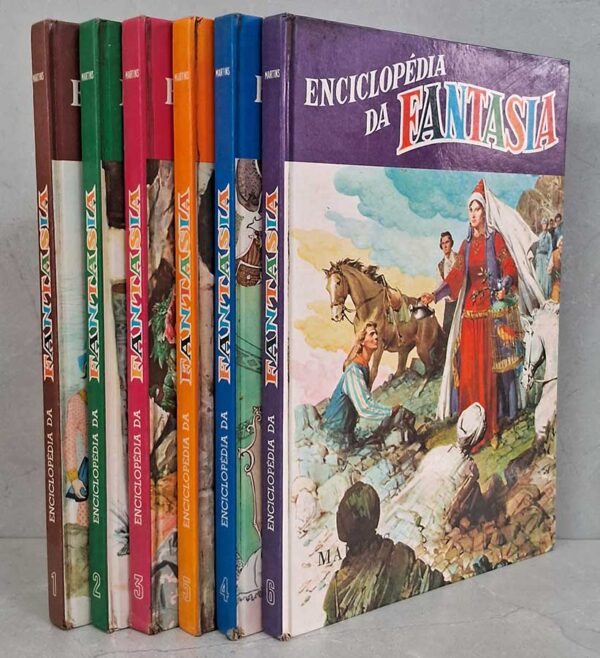 Enciclopédia da Fantasia. Todas as Fábulas. Obra completa com 6 livros.  Editor: Livraria Martins.  Edições artísticas das mais belas fábulas de todo o mundo.  Livros usados/seminovos. Coleções Completas.