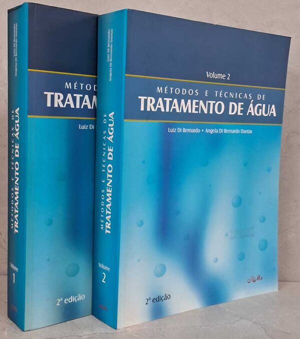 Métodos e Técnicas de Tratamento de Água. Volumes 1 e 2. 2ª edição.  Autores: luiz Di Bernardo e Angela Di Bernardo Dantas.  Livros usados/seminovos.   Editora: RiMa. 